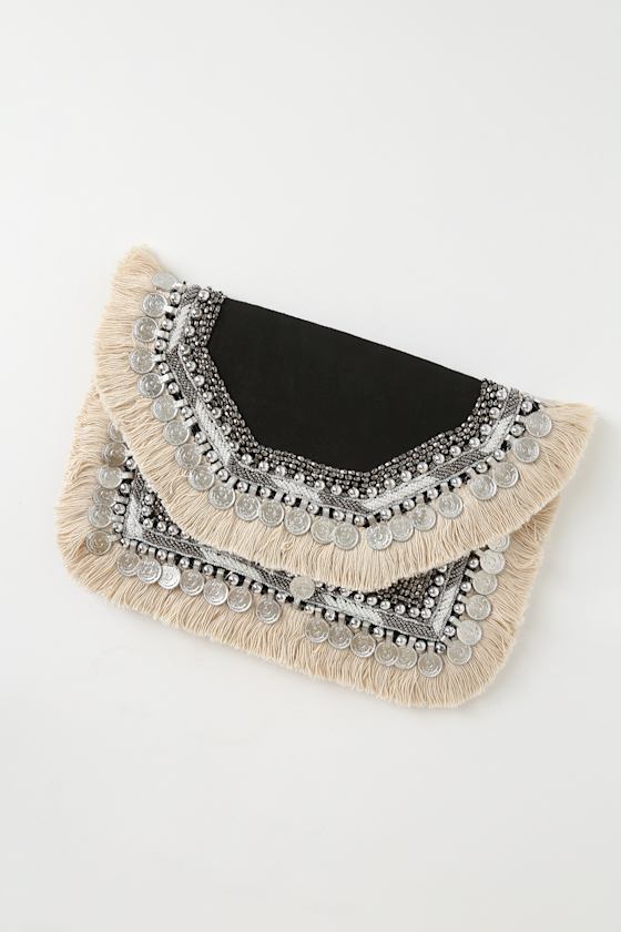 beaded envelope clutch