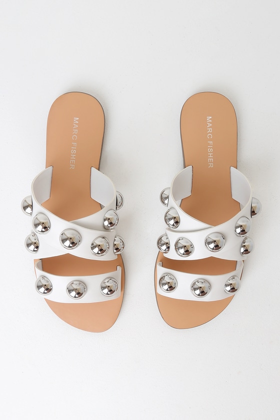 marc fisher white sandals