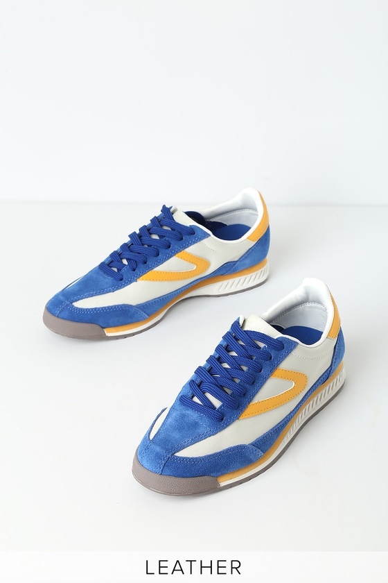 Tretorn Rawlins 2 - Blue Multi Suede Leather Sneakers - Lulus