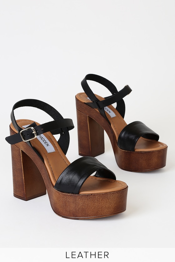 platform leather heels