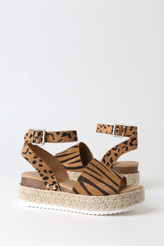 Pink Animal Print Espadrille