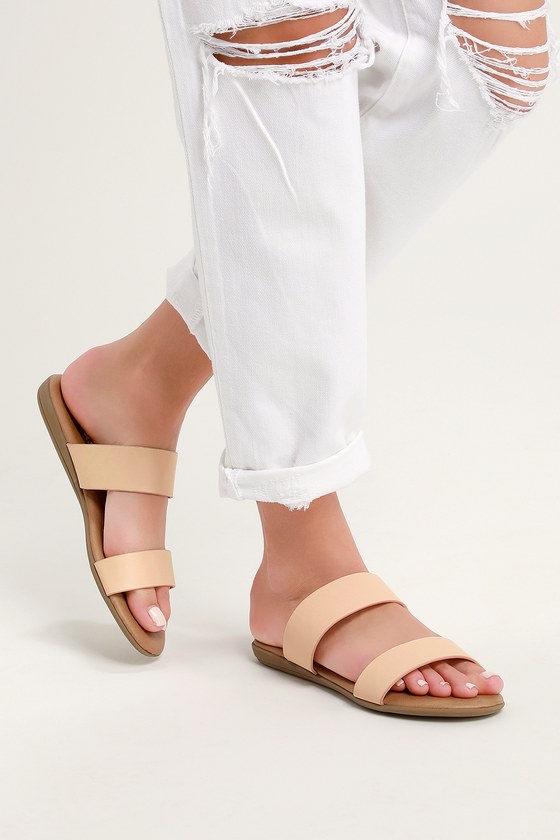 low heel blush sandals