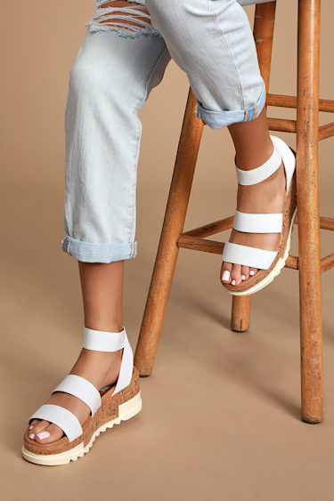 Bandi White Platform Sandals