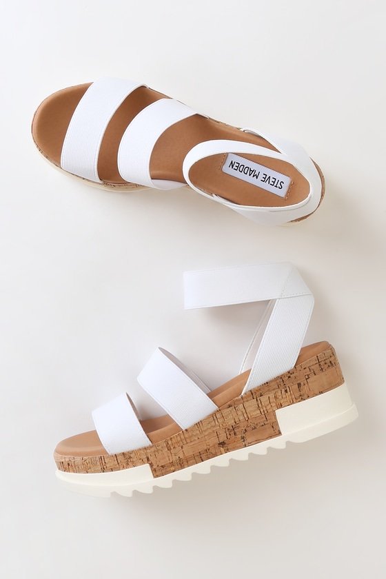 Steve Madden Bandi - White Sandals 