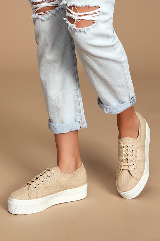 2790 ACOTW Beige Platform Sneakers 2