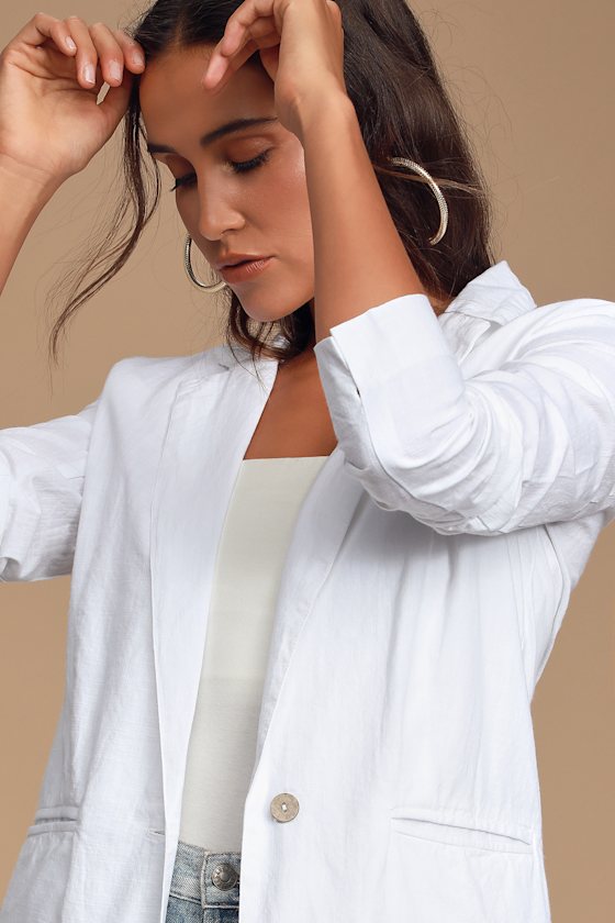 Atticus White Cotton Blazer 1