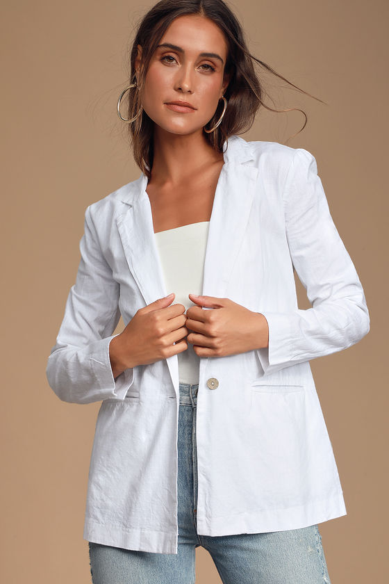 Atticus White Cotton Blazer 2