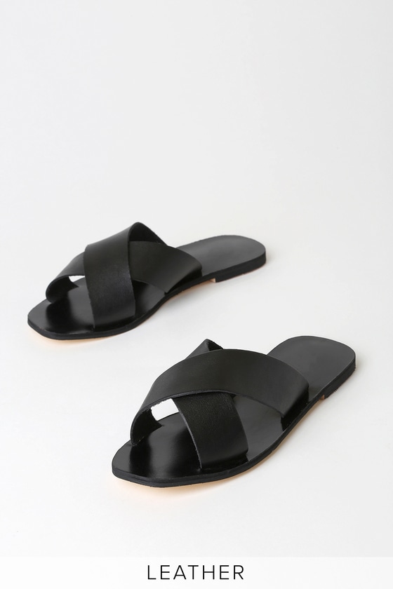black sandals square toe