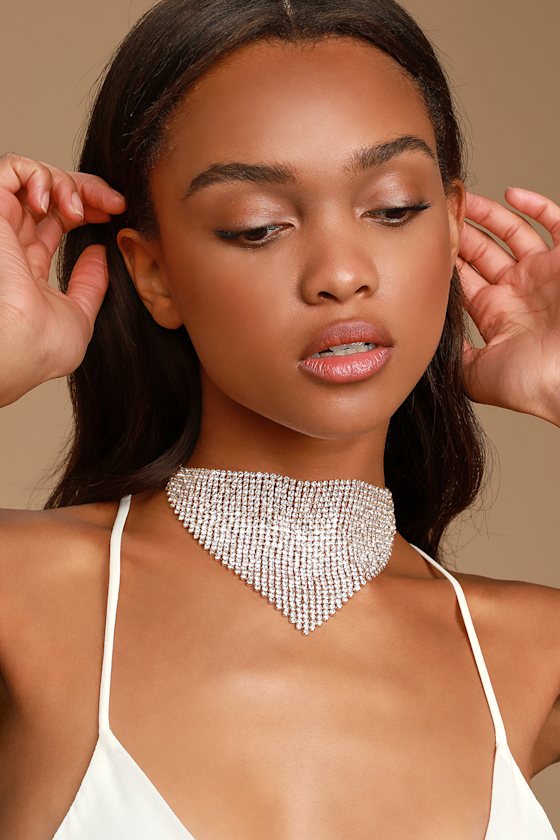 Naomi Gold Rhinestone Choker Necklace 5