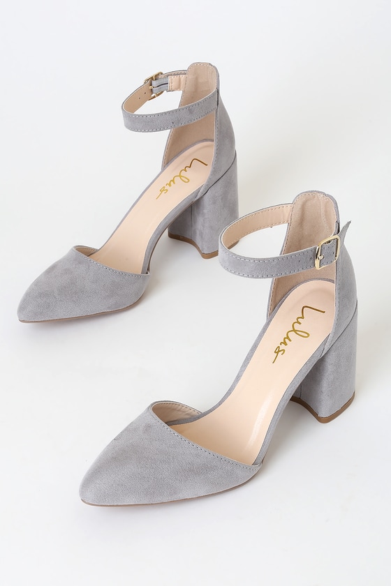 grey shoes heels