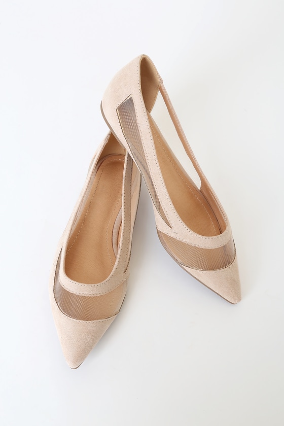 nude flat shoes