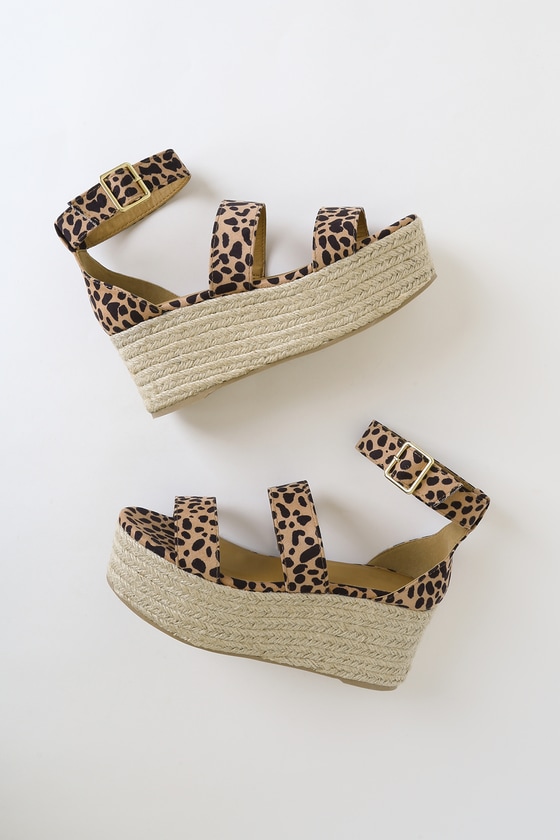 leopard and tan sandals