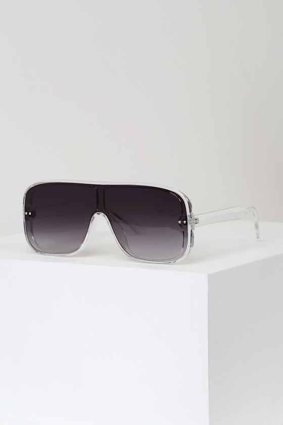 Missa Black and Clear Shield Sunglasses 2
