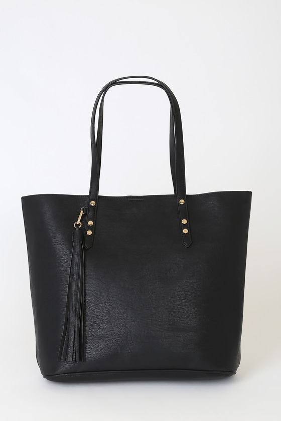 Brittani Black Tassel Tote Bag - $65 : Fashion at Lulus.com