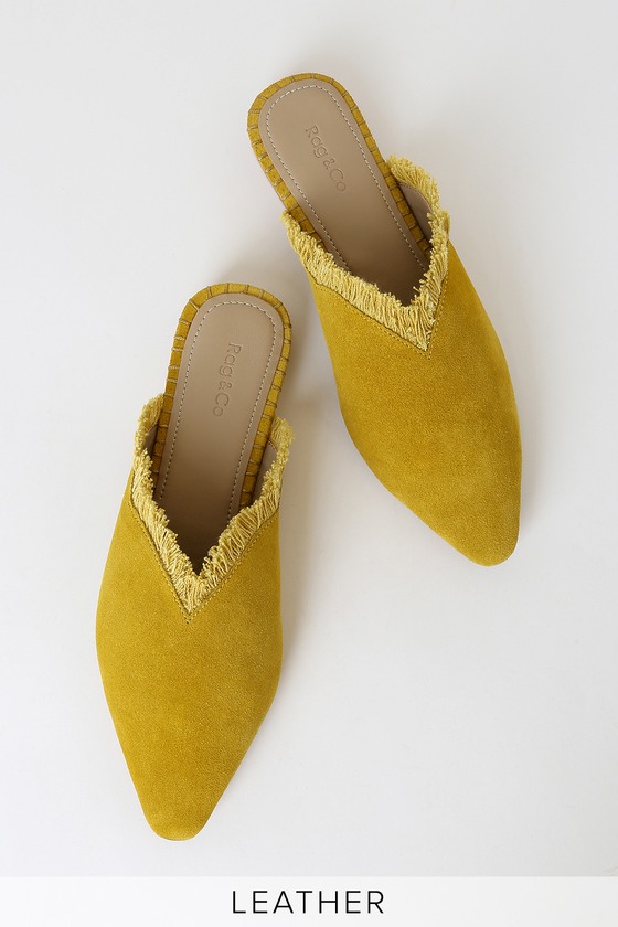 mustard mules flat
