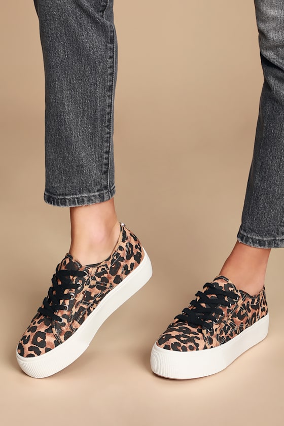 Emmi Leopard Print Platform Sneakers 1