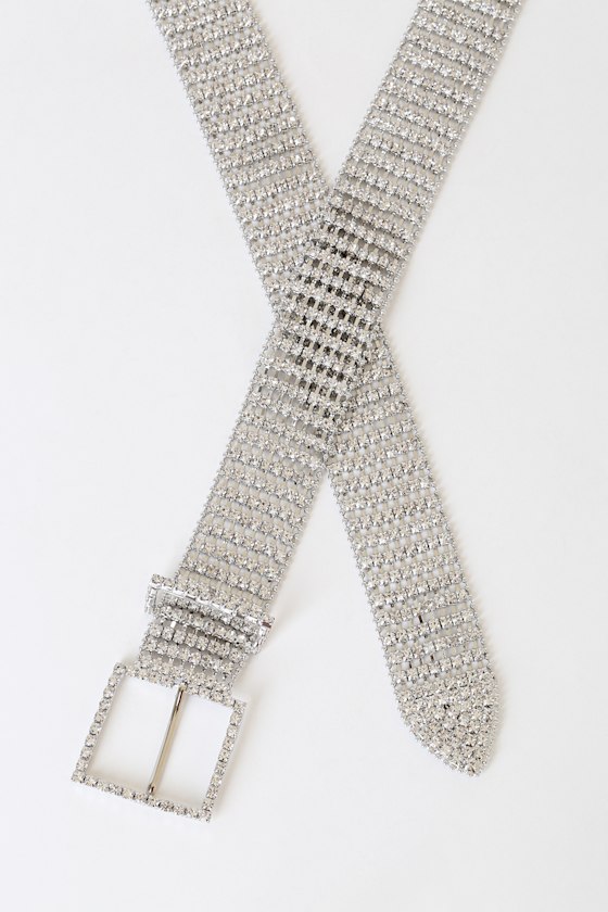 Chic Silver Belt Rhinestone Belt Silver Rhinestone Belt Lulus