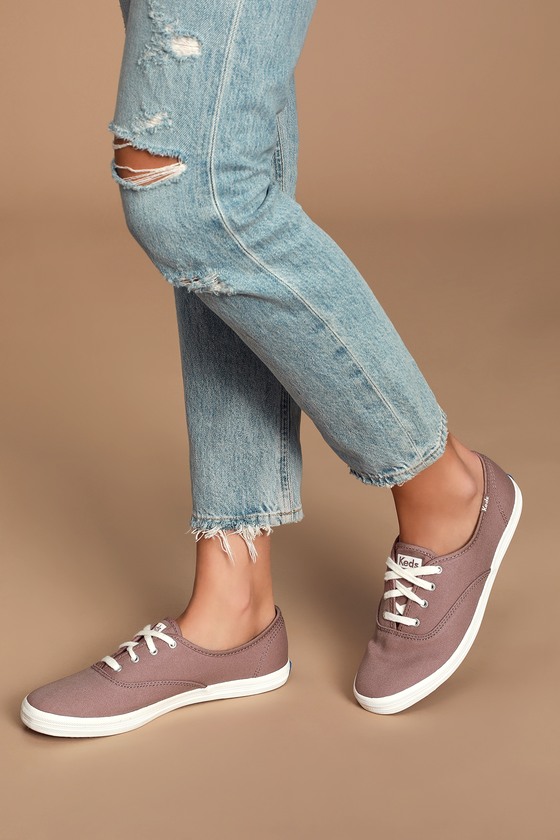 mauve colored sneakers