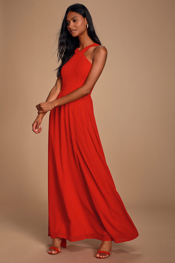 Air of Romance Red Maxi Dress 6