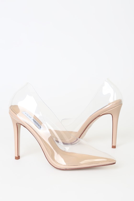 clear plastic pumps