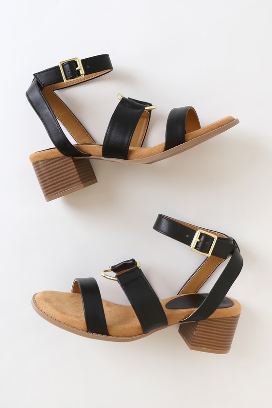 Cute Black Sandals - O-Ring Sandals - High Heel Sandals - Lulus