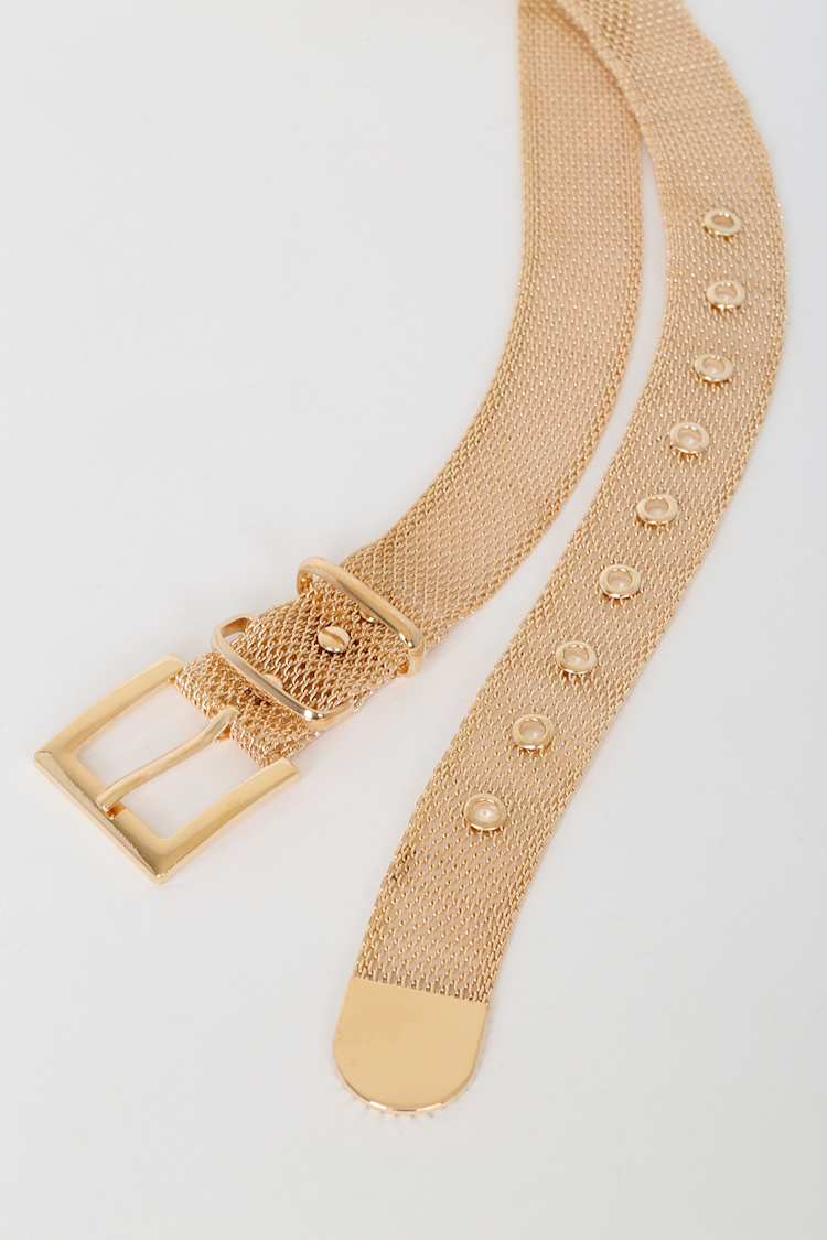 Chic Gold Belt - Mesh Belt - Metal Mesh Belt - Gold Mesh  display picture 3