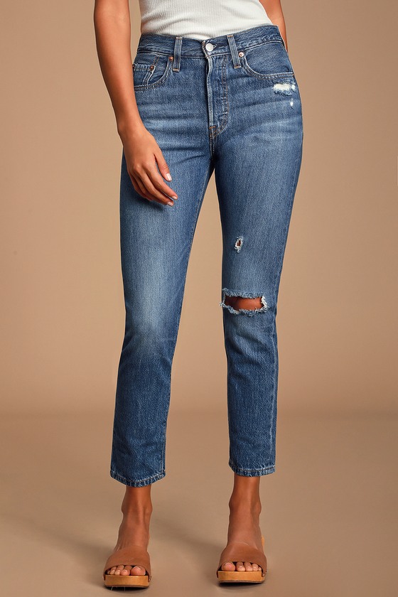 levi's 501 skinny distressed