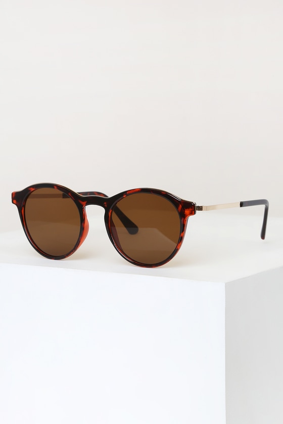Chic Tortoise Sunglasses - Round Sunglasses - Sunglasses - Lulus