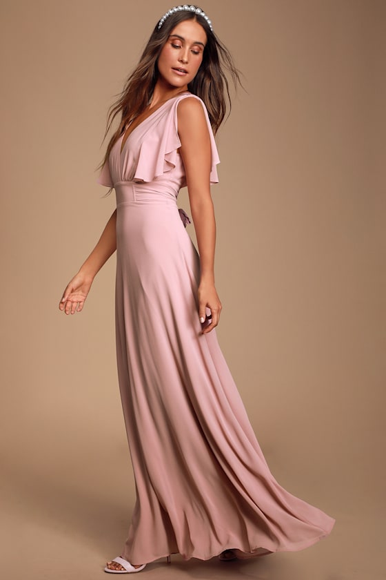 Pretty Mauve Maxi Dress - Flutter 
