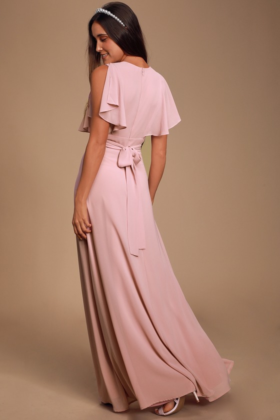 asos floral embellished flutter sleeve maxi dress