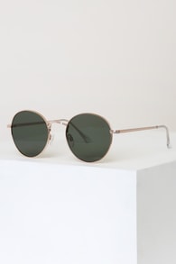 Agreed Gold Round Sunglasses