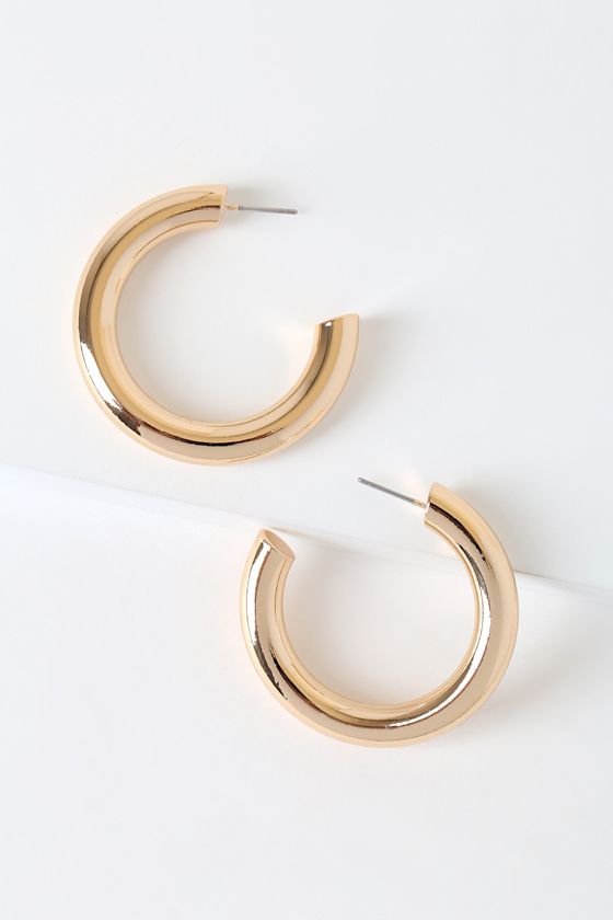 Karissa Gold Hoop Earrings 1