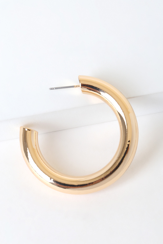 Karissa Gold Hoop Earrings - thumbnail 3