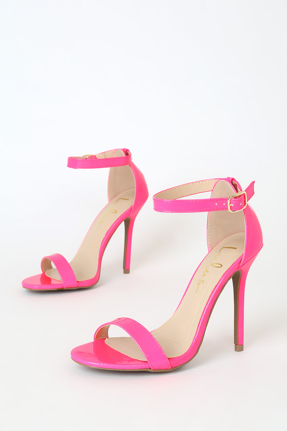 hot pink pumps with ankle strap