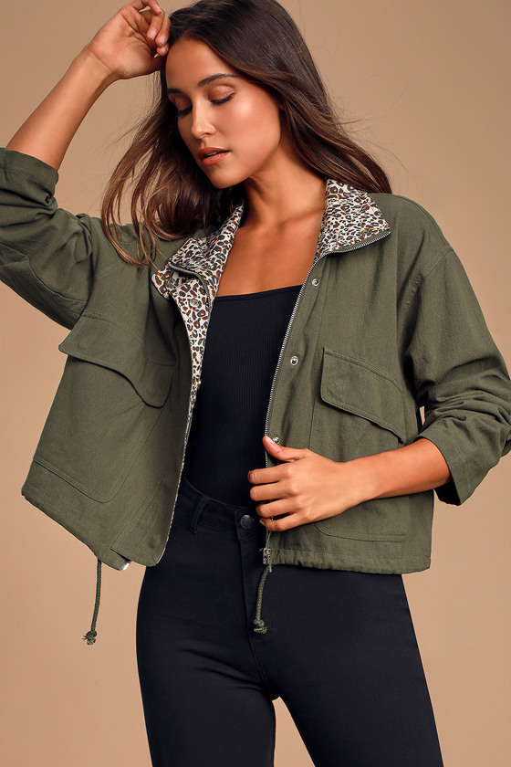 Cute Olive Green Jacket - Lightweight Jacket - Utility Jacket - Lulus