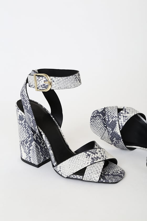 grey snake heels