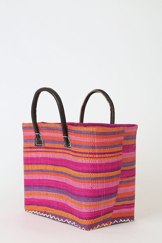 Fuchsia Plaid Everyday Tote