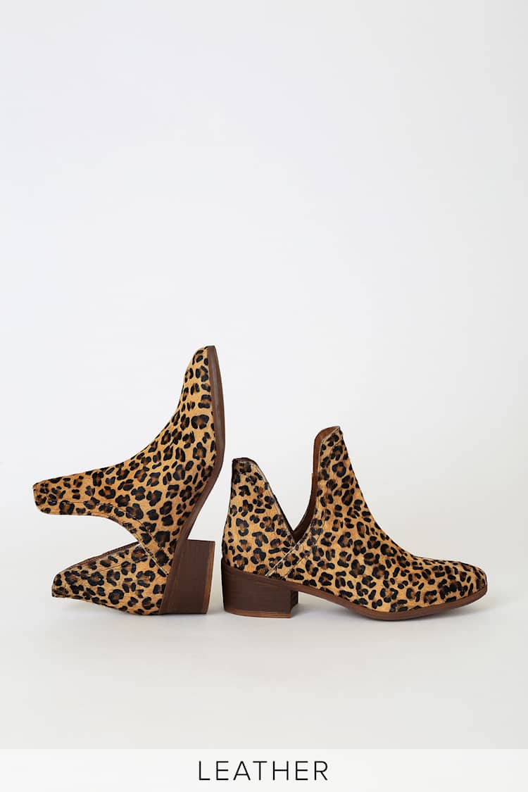 matisse leopard booties