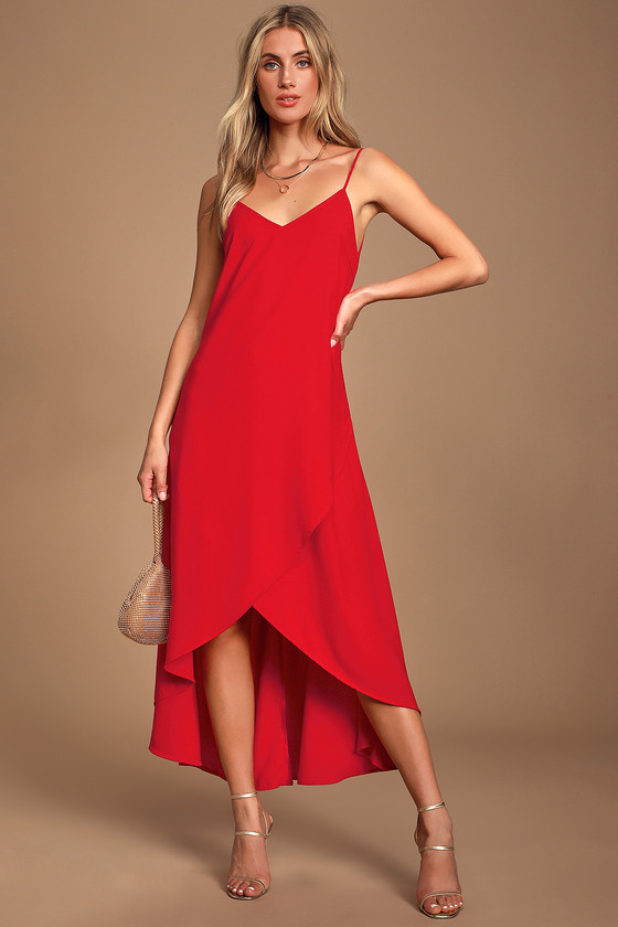 lulus red maxi dress