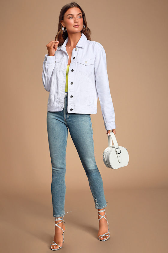 Lalah White Denim Jacket 2