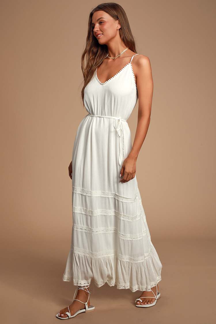 White Maxi Dress - Lace Dress - Maxi Dress - Lace Maxi Dress - Lulus