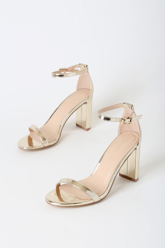 wrap up heels gold