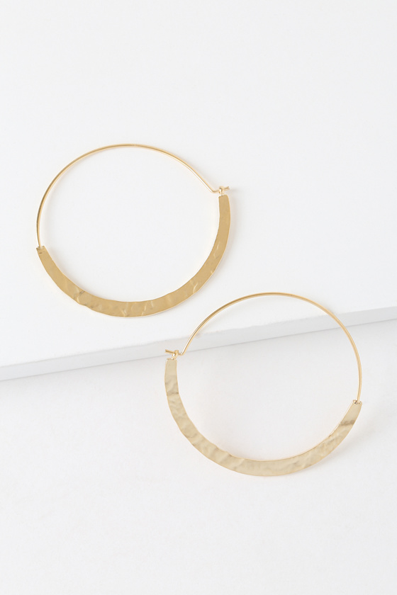 Sunshine Circle Gold Hoop Earrings 1