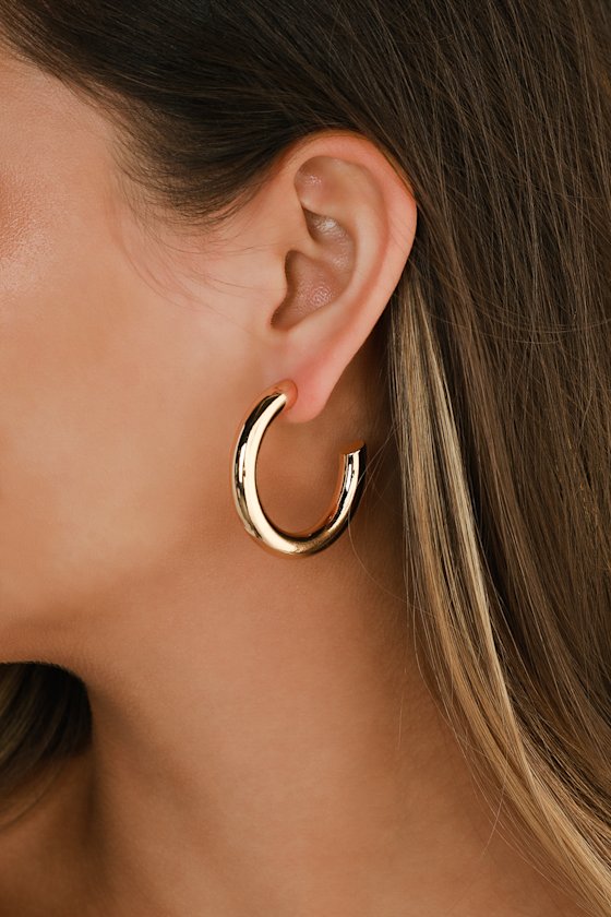 Karissa Gold Hoop Earrings 3