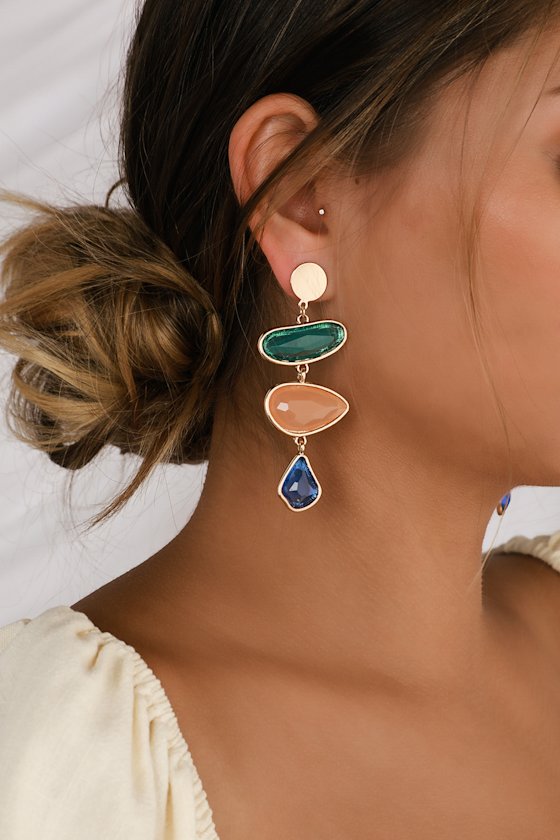 Gemma Trois Gold Multi Statement Earrings 4
