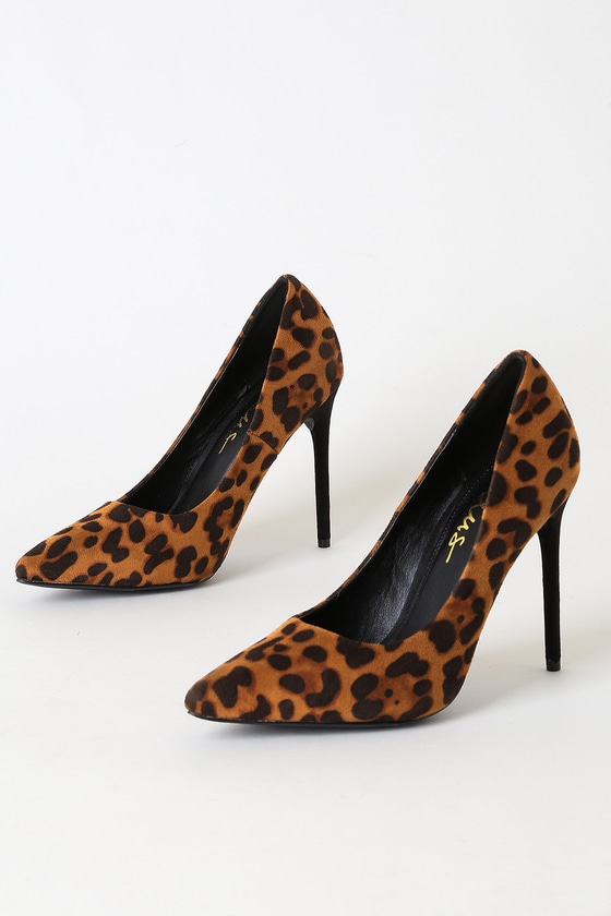 Cute Leopard Pumps - Sueede Heels 