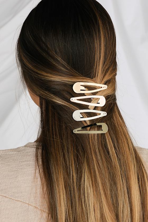 Cute Hair Clip Set Metallic Multi Hair Clips Snap Clips Lulus