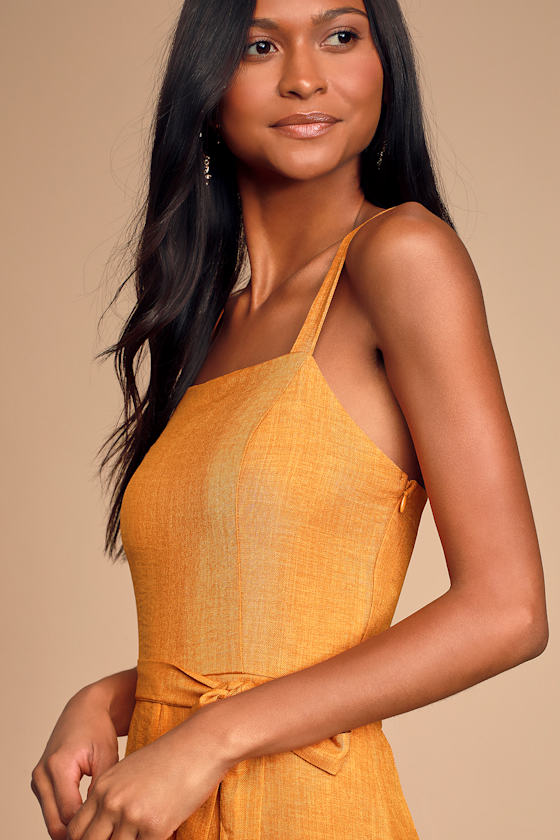 Morning Marigold Dark Mustard Culotte Jumpsuit 2