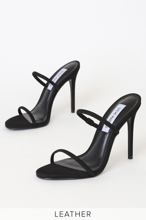 steve madden black sandals heels