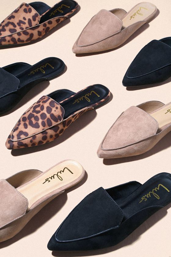 Joelle Black Suede Loafer Slides 5